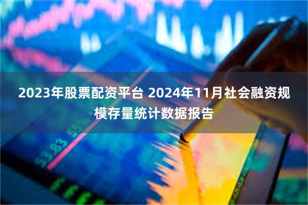 2023年股票配资平台 2024年11月社会融资规模存量统计数据报告