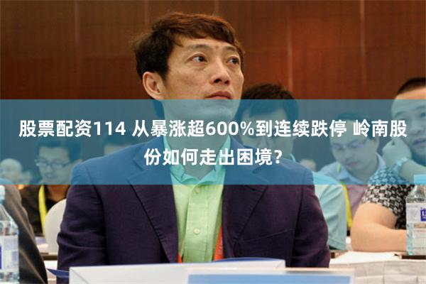 股票配资114 从暴涨超600%到连续跌停 岭南股份如何走出困境？