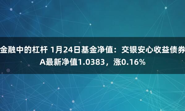 金融中的杠杆 1月24日基金净值：交银安心收益债券A最新净值1.0383，涨0.16%